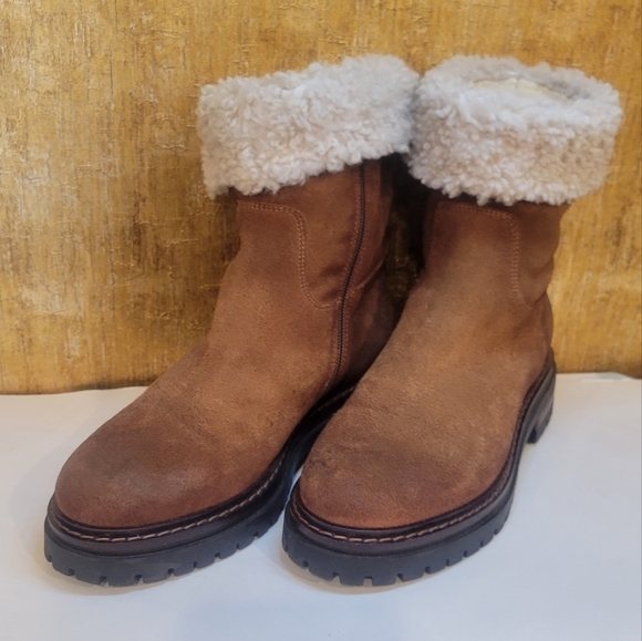 Shearling Cuff Ankle Boots Celtic & Co Women's Size 40 - Picture 7 of 11